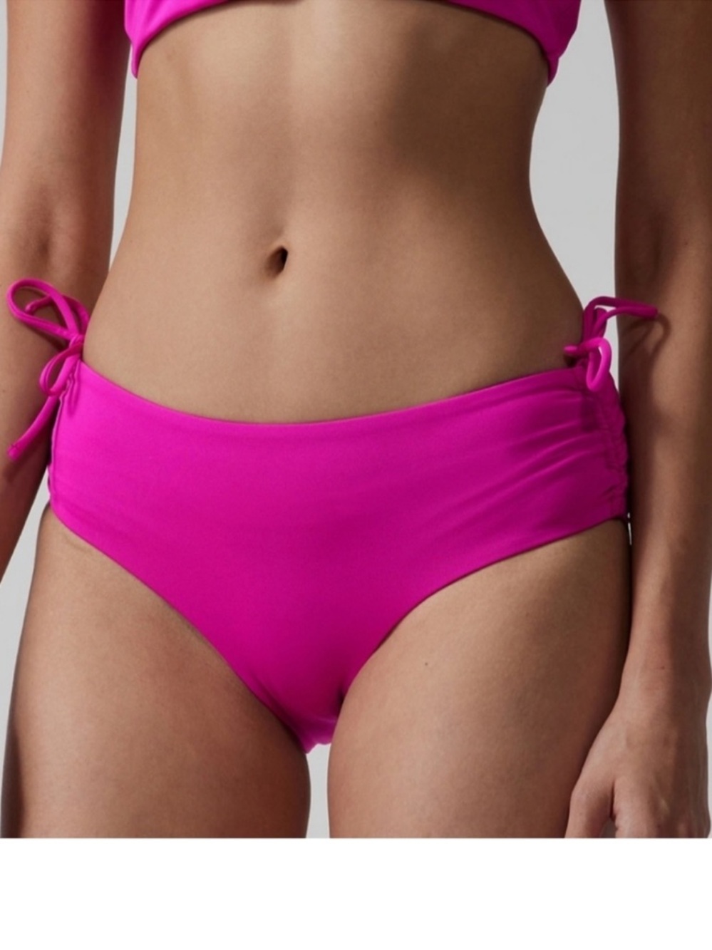 NEW WITH TAG Athleta Cinch Full Bikini Bottom pink medium swim bottom